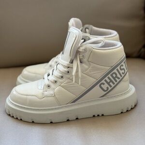 Christian Dior White High-Top Sneakers